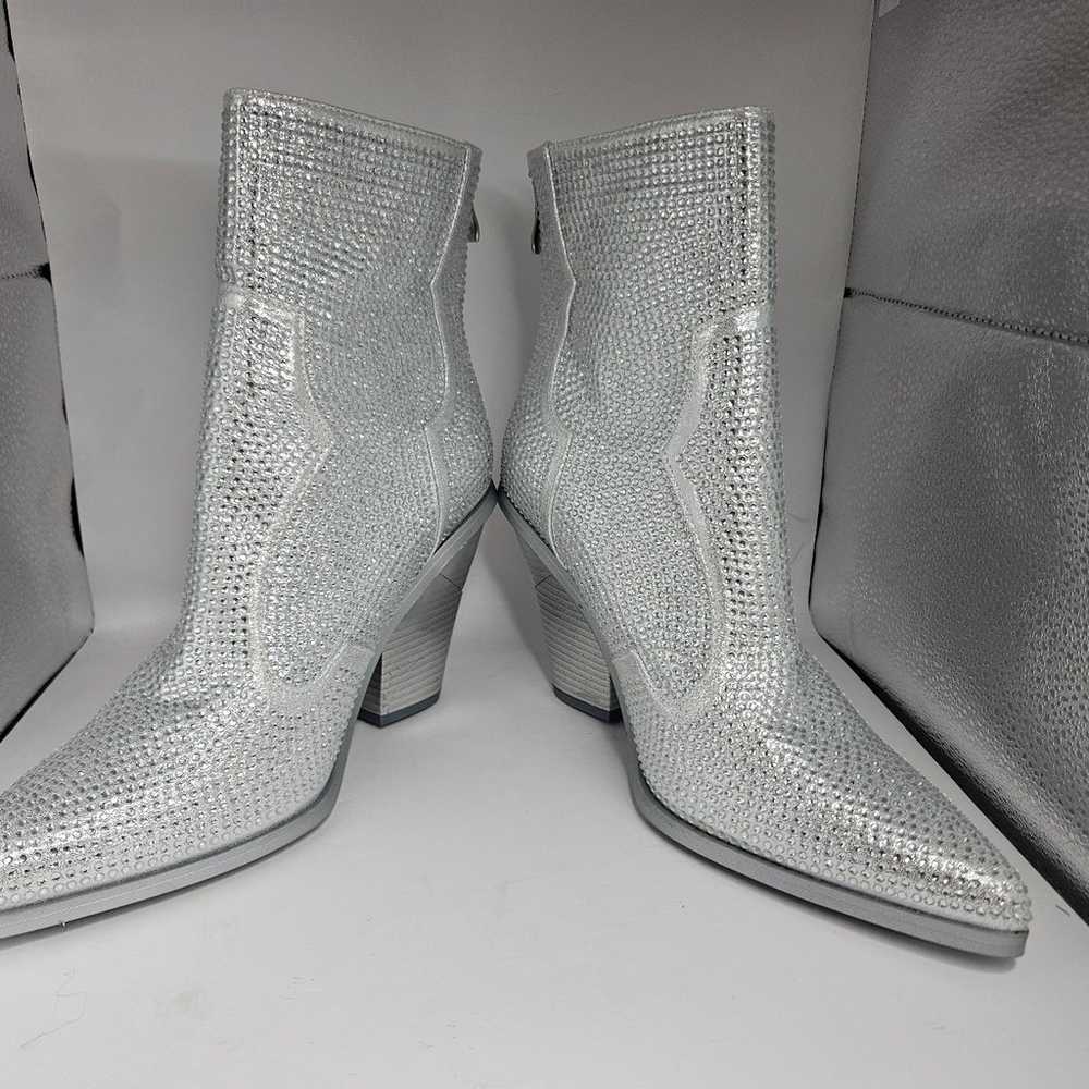 Azalea Wang Soulard Rhinestone Cowgirl Bootie SZ 9 - image 2