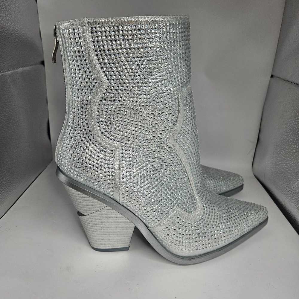 Azalea Wang Soulard Rhinestone Cowgirl Bootie SZ 9 - image 5