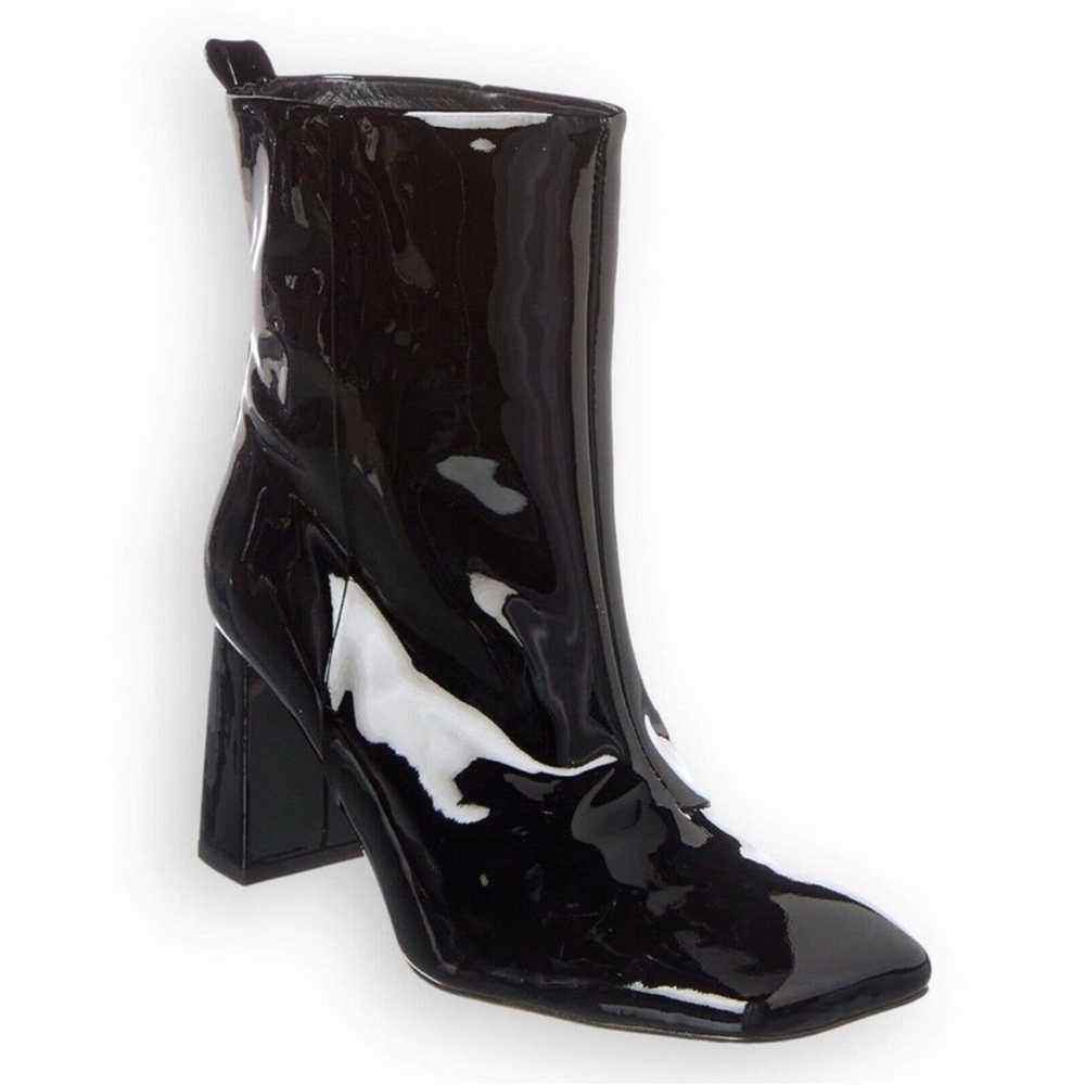 Good American Black Patent Leather Boots 9 - image 2