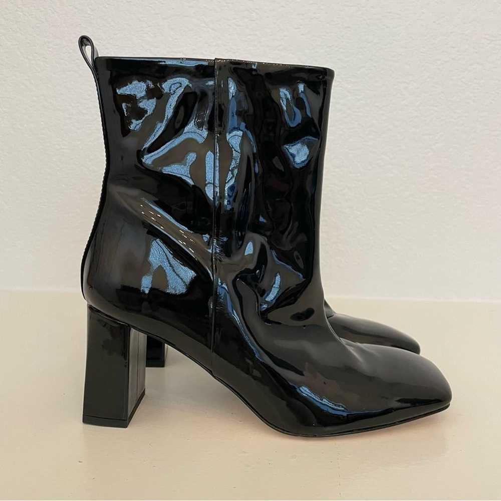 Good American Black Patent Leather Boots 9 - image 3