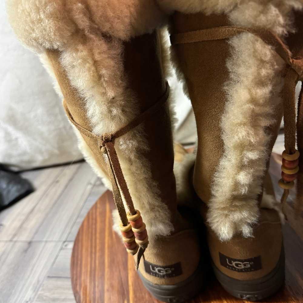 UGG NightFall 5359 Chestnut Tan Boots faux fur li… - image 3