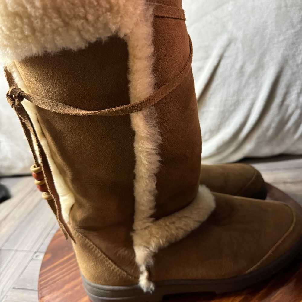 UGG NightFall 5359 Chestnut Tan Boots faux fur li… - image 6