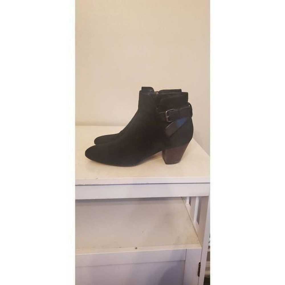 AQUATALIA Farin Black Suede Ankle Boots Size 9.5 - image 4