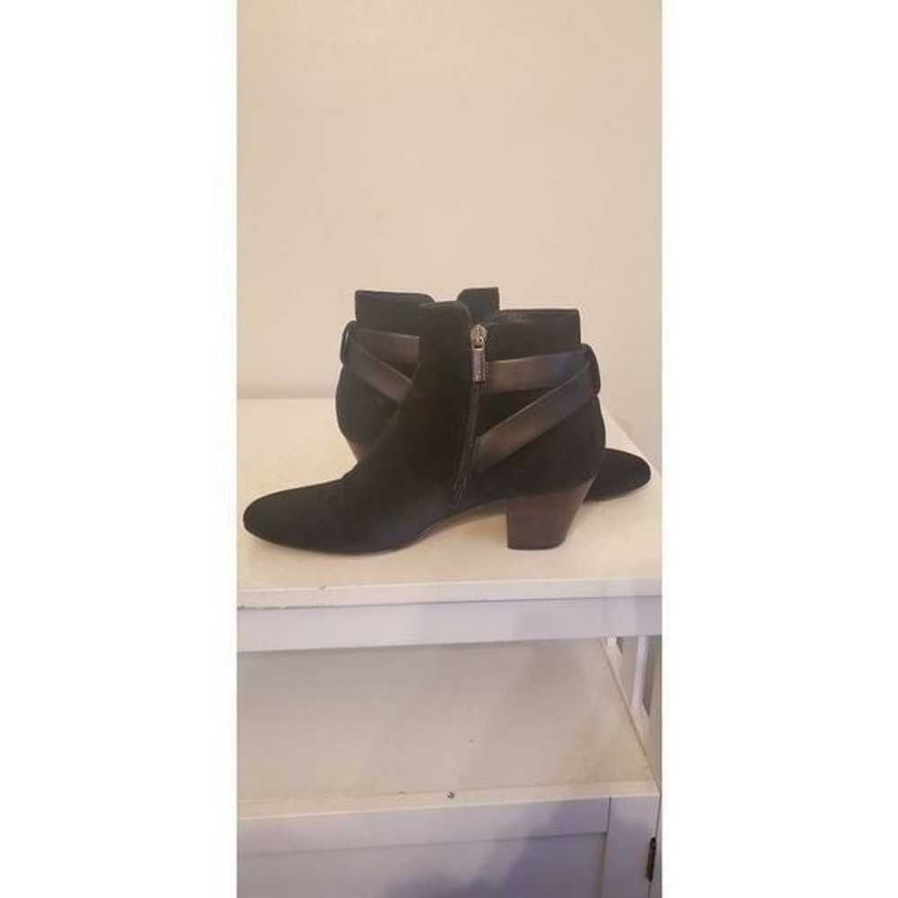 AQUATALIA Farin Black Suede Ankle Boots Size 9.5 - image 7