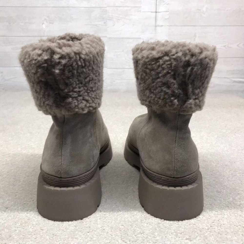 Marc Fisher Size 9.5 Milvina Gray Suede Faux Fur … - image 3