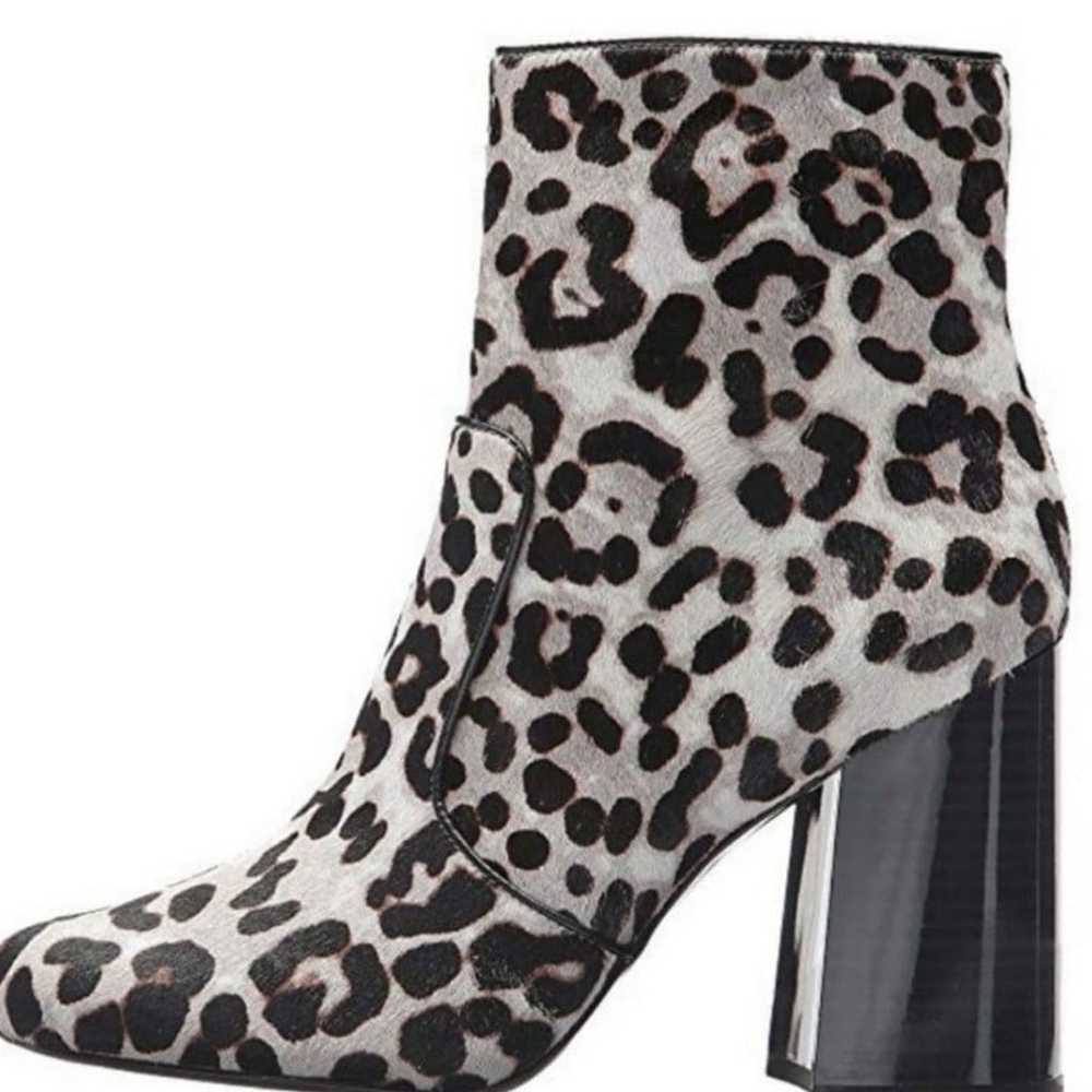 Nine West Jilene Gray Animal Print Calfhair Leath… - image 1