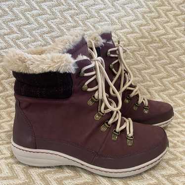 Aetrex Jodie Fur Leather Winter Snow Boot