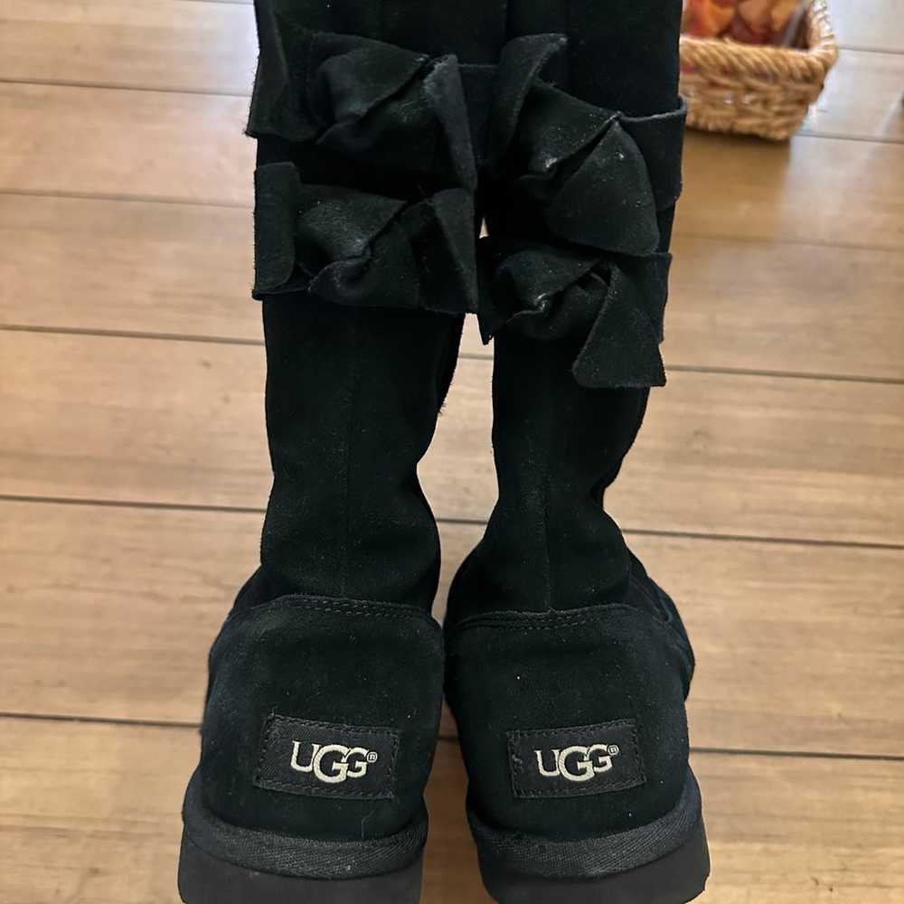 UGG Allegra Bow Boot - BLACK- 8 - image 3