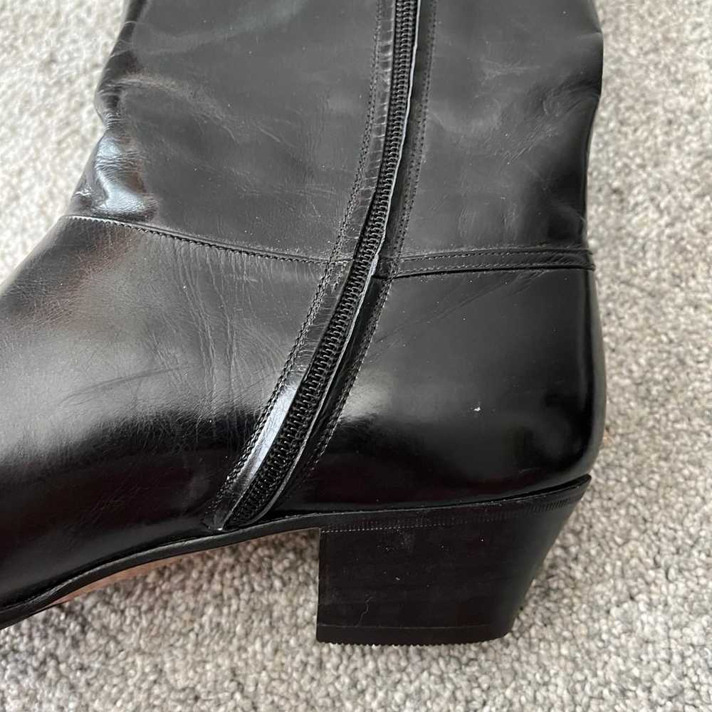 Vintage Salvatore Ferragamo Leather Knee High Rid… - image 10