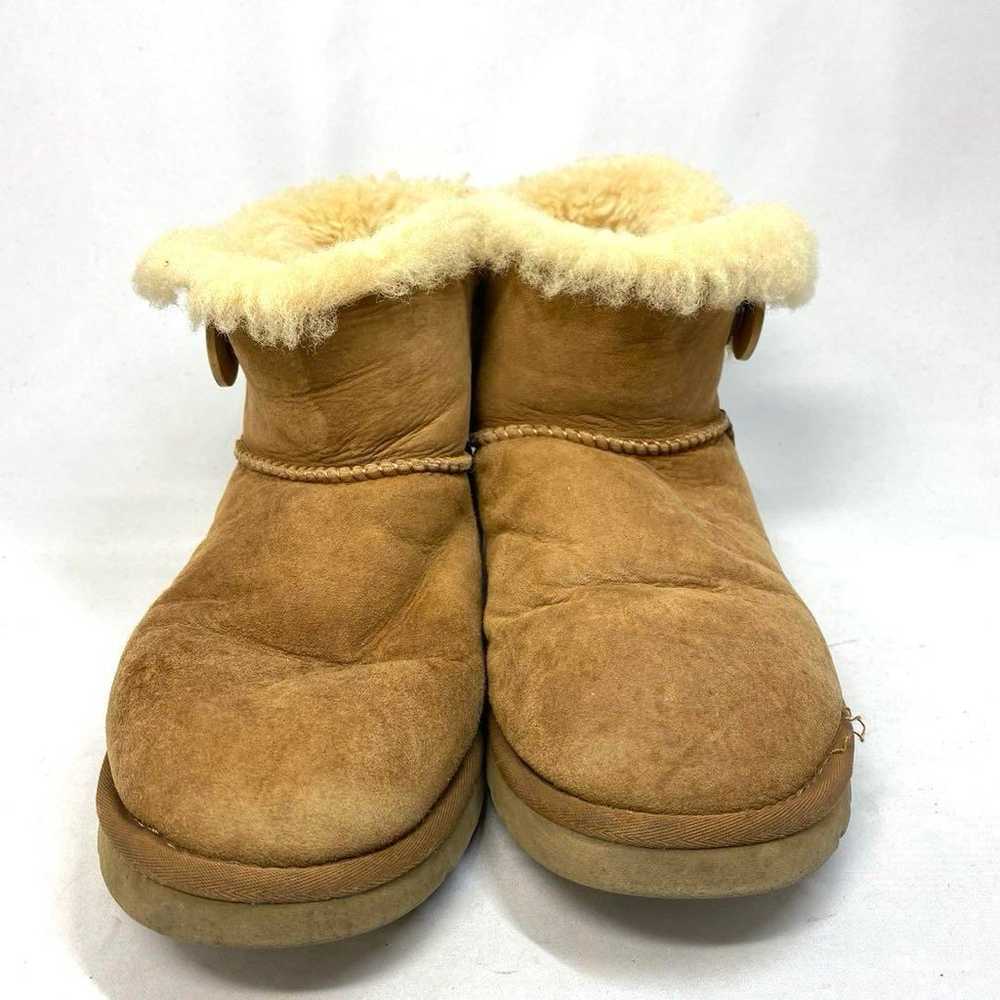 24 cm Beige Mouton Boots Short Buttoned - image 2