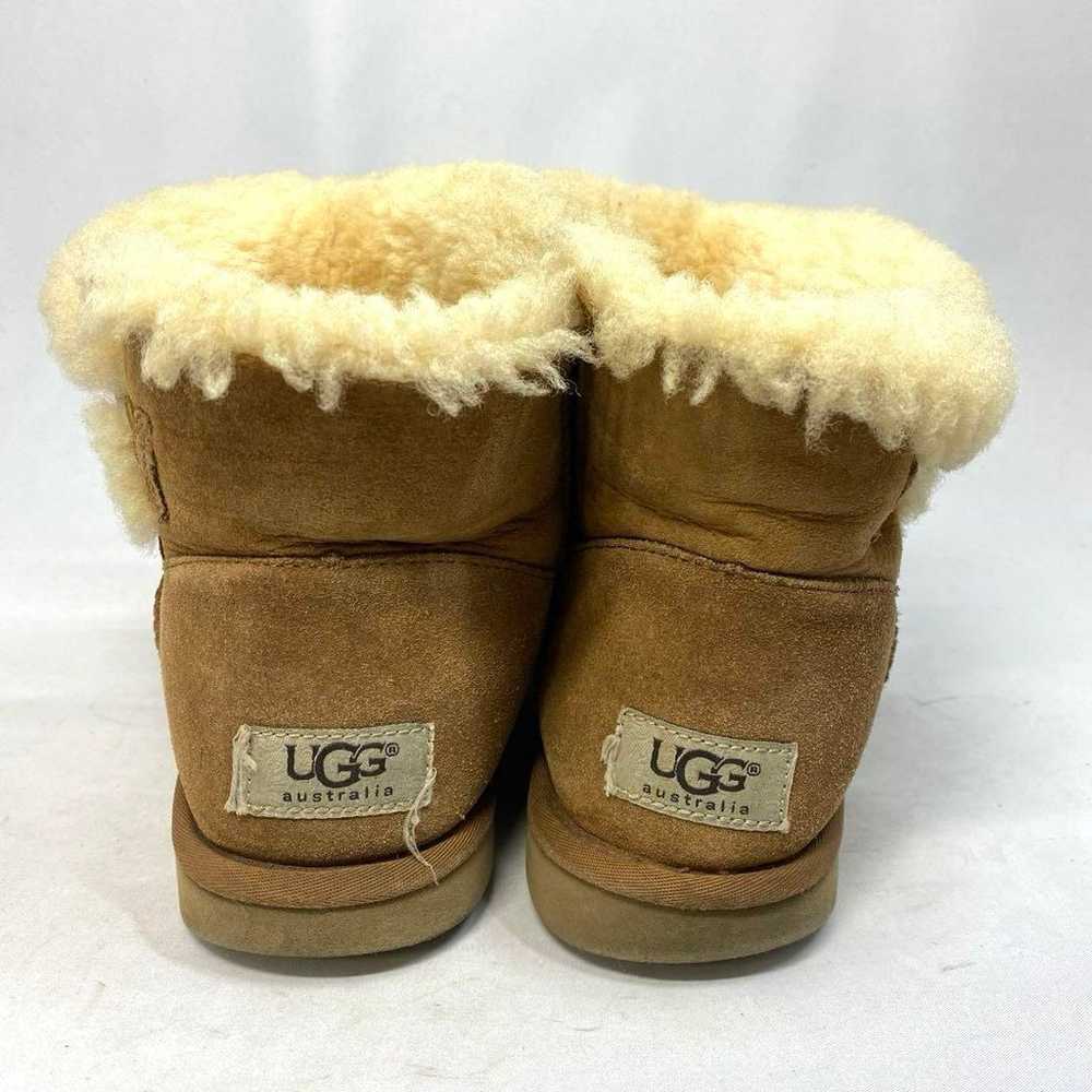 24 cm Beige Mouton Boots Short Buttoned - image 5