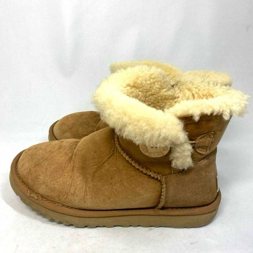 24 cm Beige Mouton Boots Short Buttoned - image 7