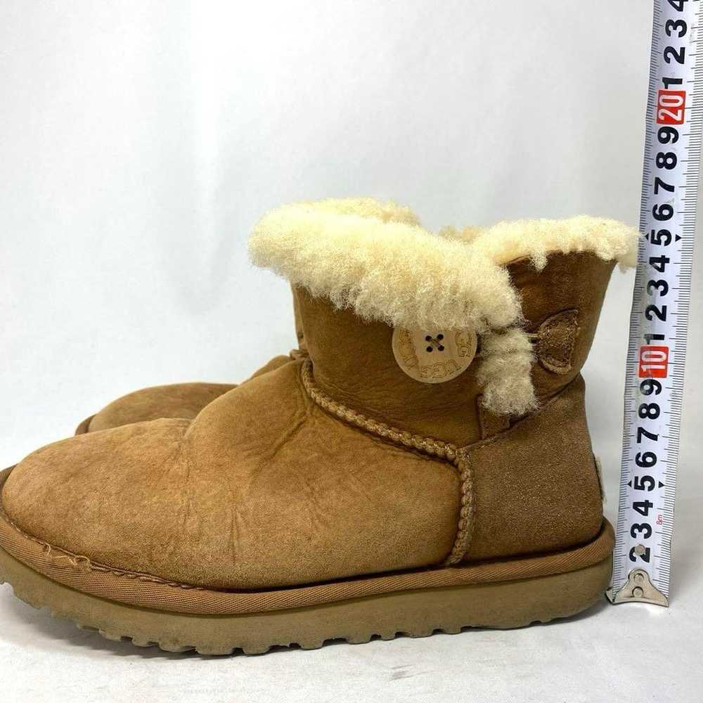 24 cm Beige Mouton Boots Short Buttoned - image 8