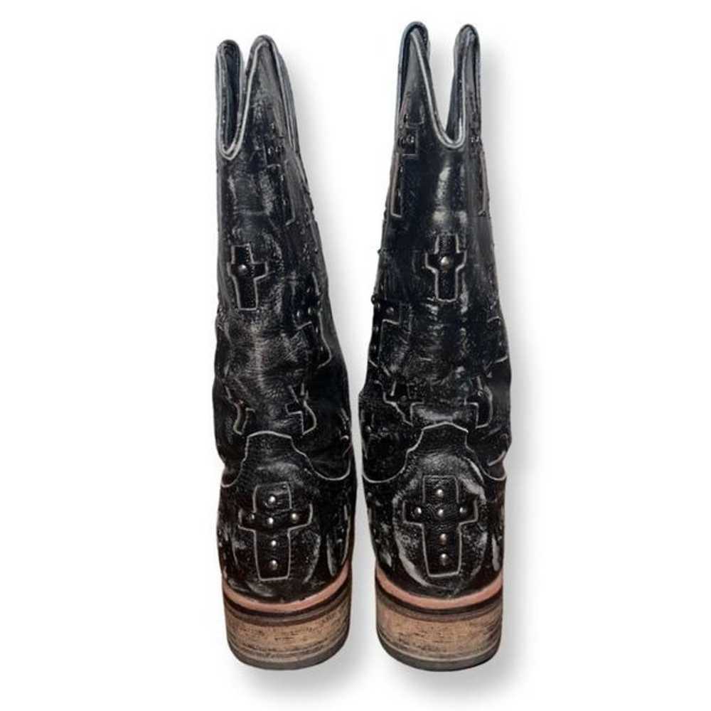 Roper Women’s Western Black Leather Cross Mid Cal… - image 3