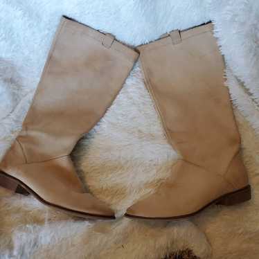 Zara collection leather boots made in spain