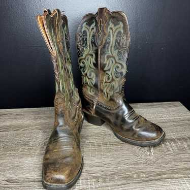 Justin 12" Square Toe Stampede Western Cowboy Boot