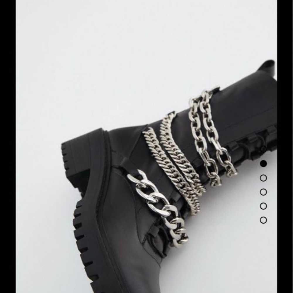 Zara Chain Genuine Leather Boots. - image 3