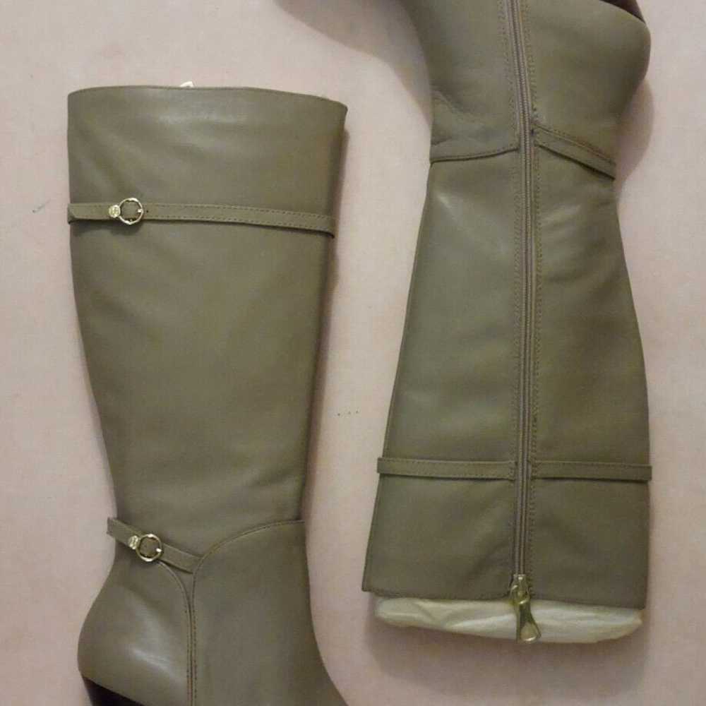 BCBGMAXAZARIA Khaki Beige Leather Boots Size 8 $4… - image 1