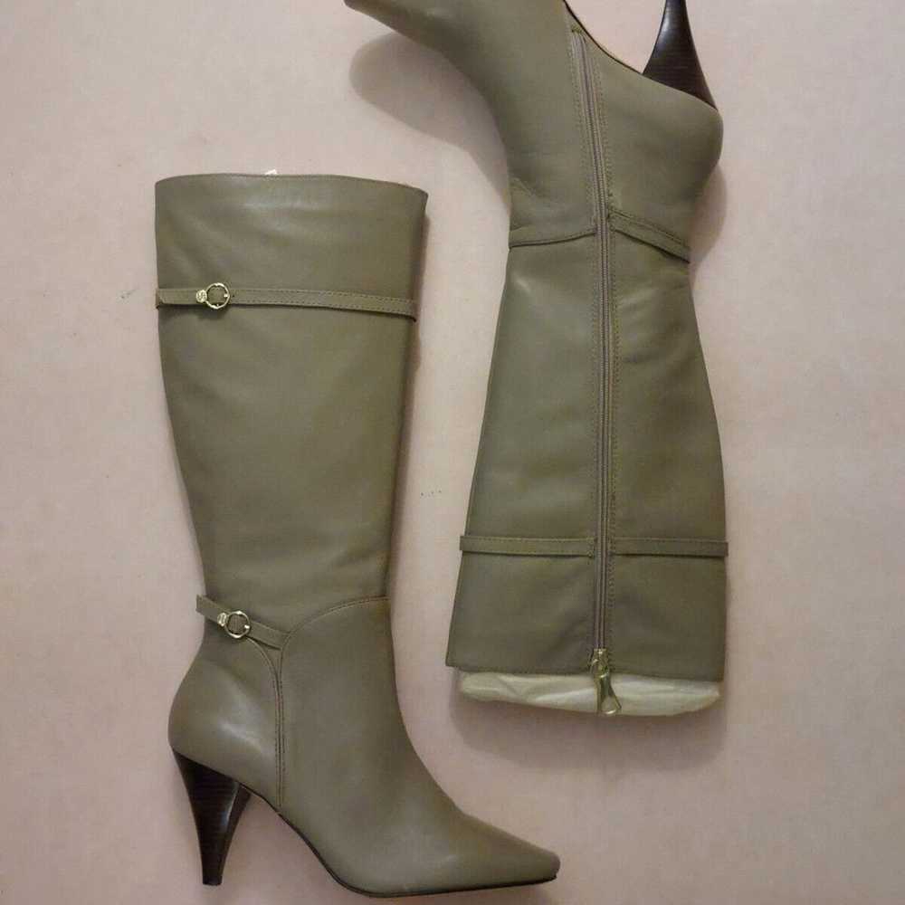 BCBGMAXAZARIA Khaki Beige Leather Boots Size 8 $4… - image 2