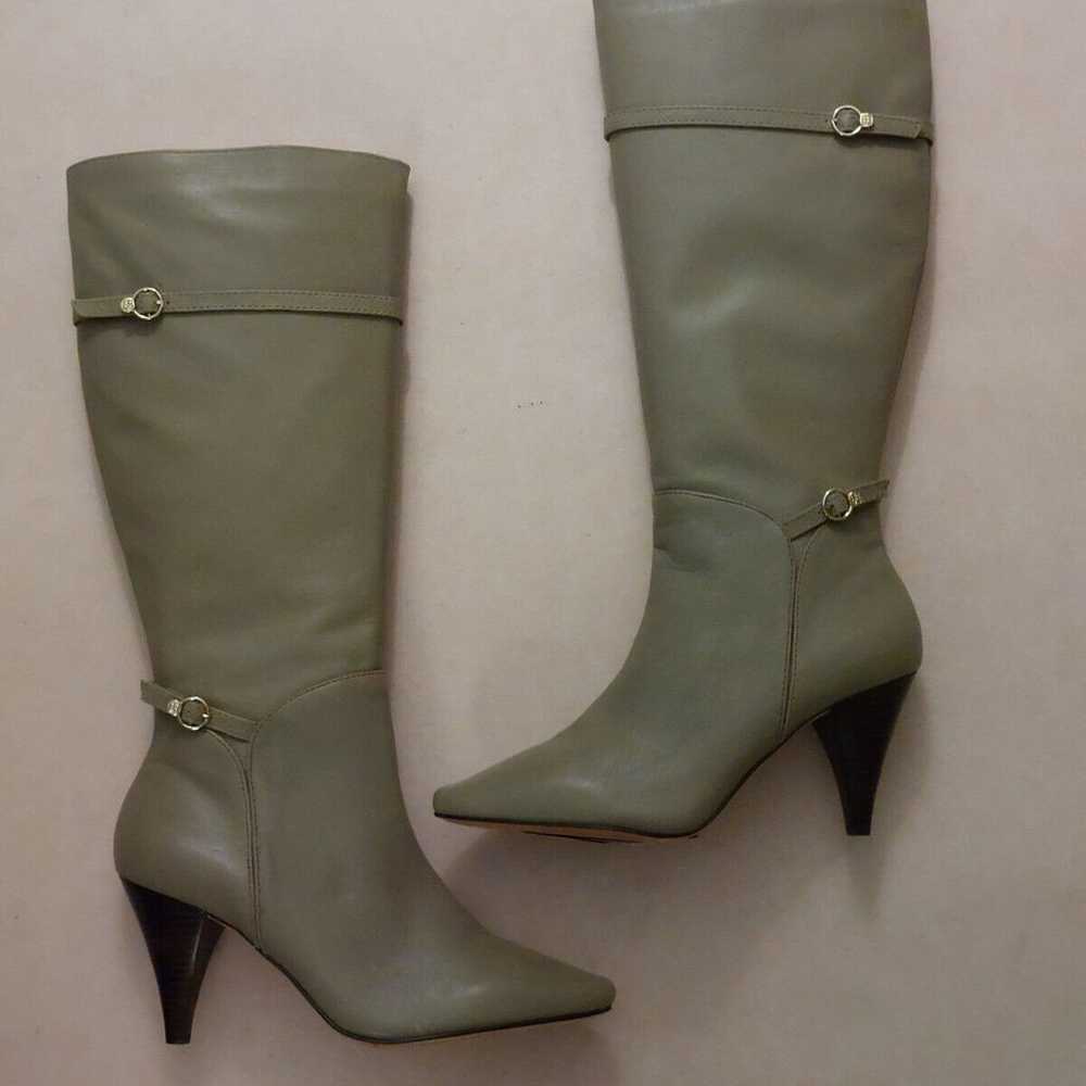 BCBGMAXAZARIA Khaki Beige Leather Boots Size 8 $4… - image 3