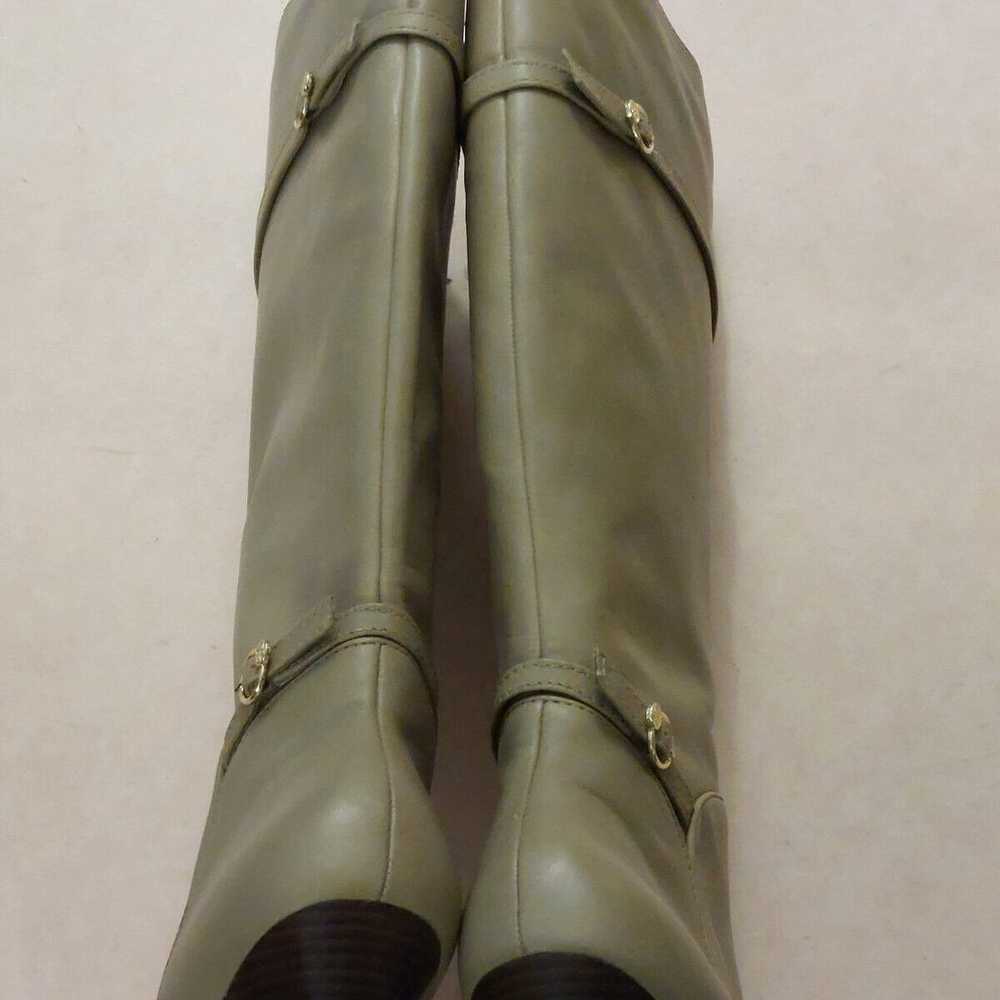 BCBGMAXAZARIA Khaki Beige Leather Boots Size 8 $4… - image 7