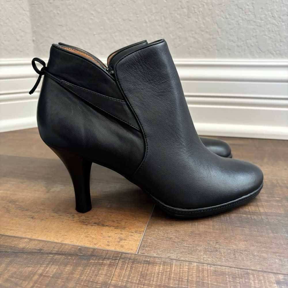 Sofft Ankle Boots Women Size 6.5 Black Leather 3”… - image 4