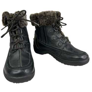 Blondo Canada Lace Up Zipper Shearling Boots Black