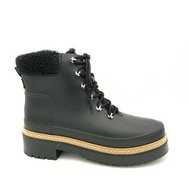 Marc Fisher Combat Rain Boots Womens 9 Black Chun… - image 1