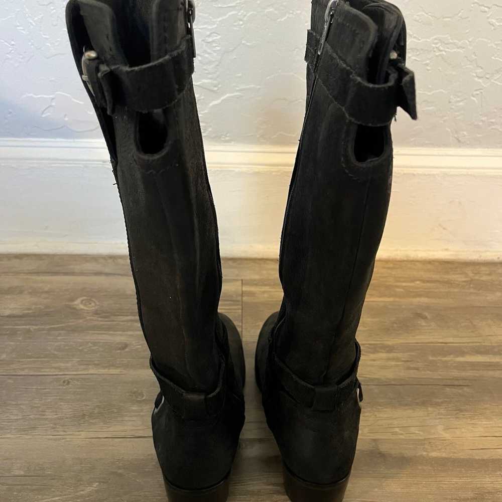 UGG Darcie Black Riding Boots Distressed Buckle W… - image 5