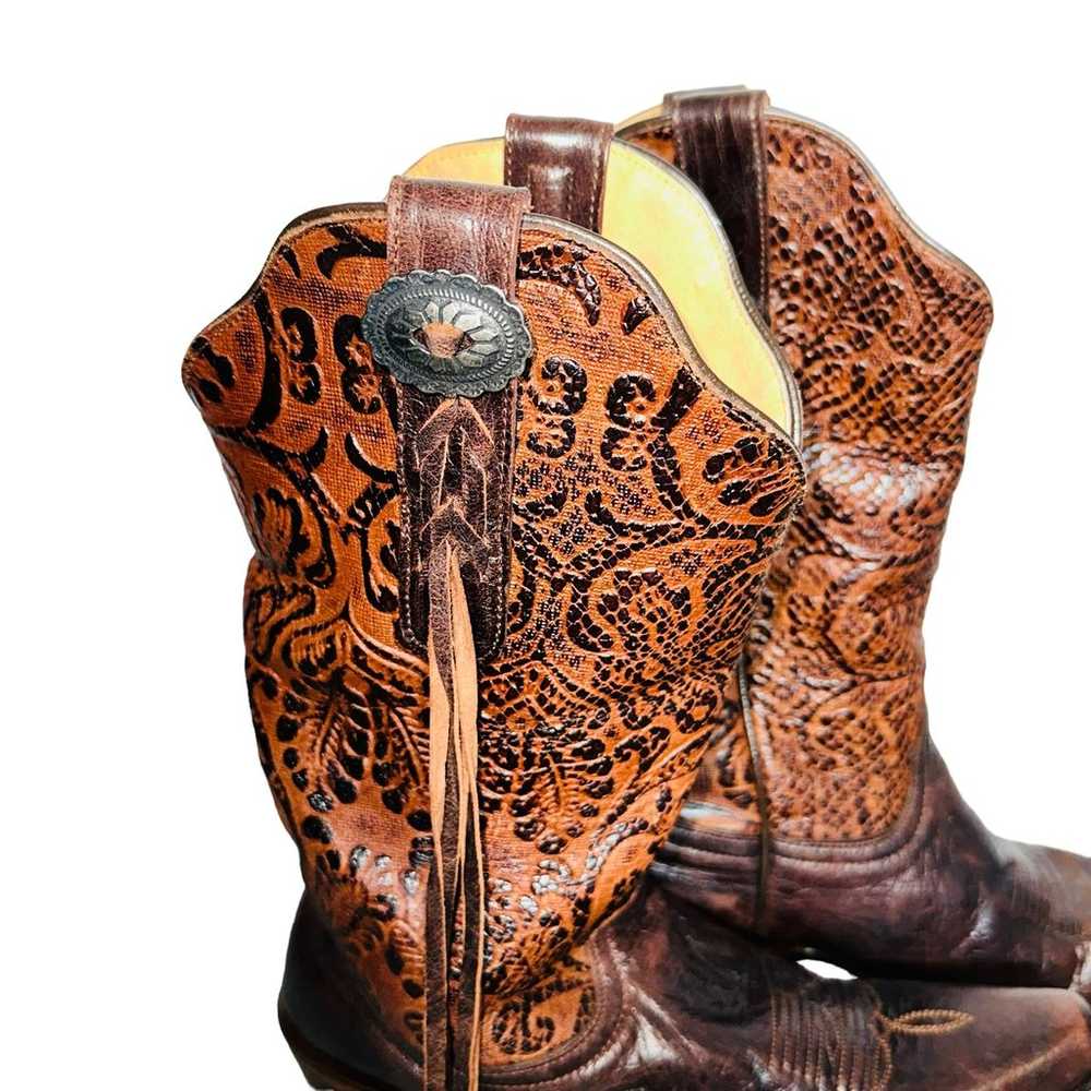 Shyanne Western Boots Cheyenne BrownSz 7.5 M Leat… - image 4