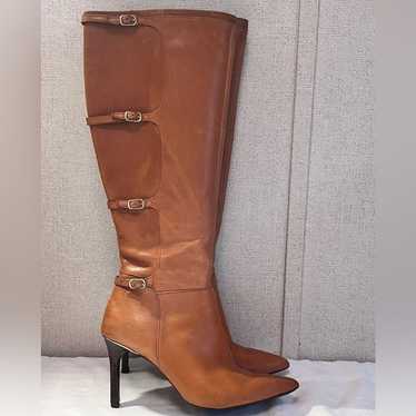 Ralph Lauren Vallerie Polo Tan Leather Knee High B