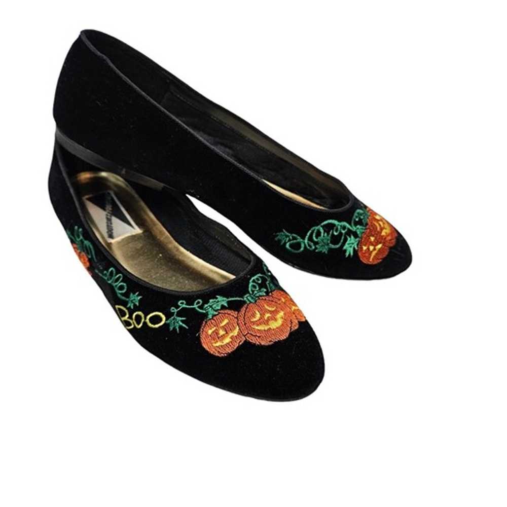 Vintage Mootsies Tootsies Black Velvet Flats Hall… - image 12