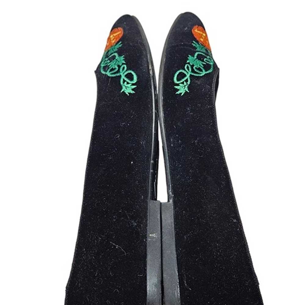 Vintage Mootsies Tootsies Black Velvet Flats Hall… - image 9