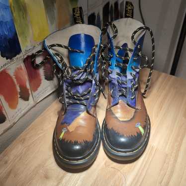 Dr martens custom hand painted boots size 8 - image 1