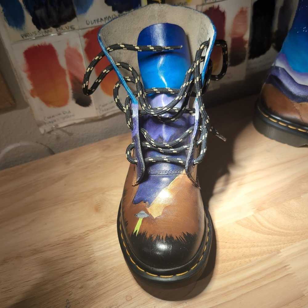 Dr martens custom hand painted boots size 8 - image 3