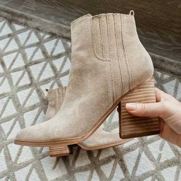 Marc Fisher Oshay Bootie in Cloud Suede