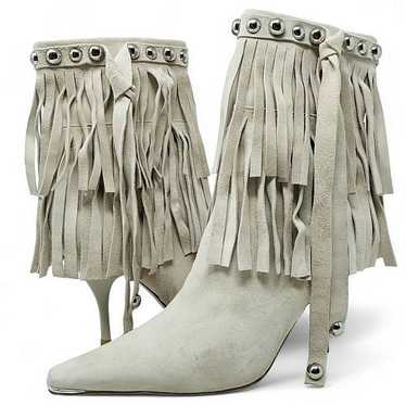 Jeffrey Campbell Suede Fringe Trotting bootie - image 1