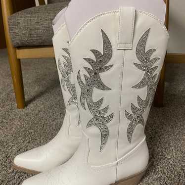 white cowboy boots