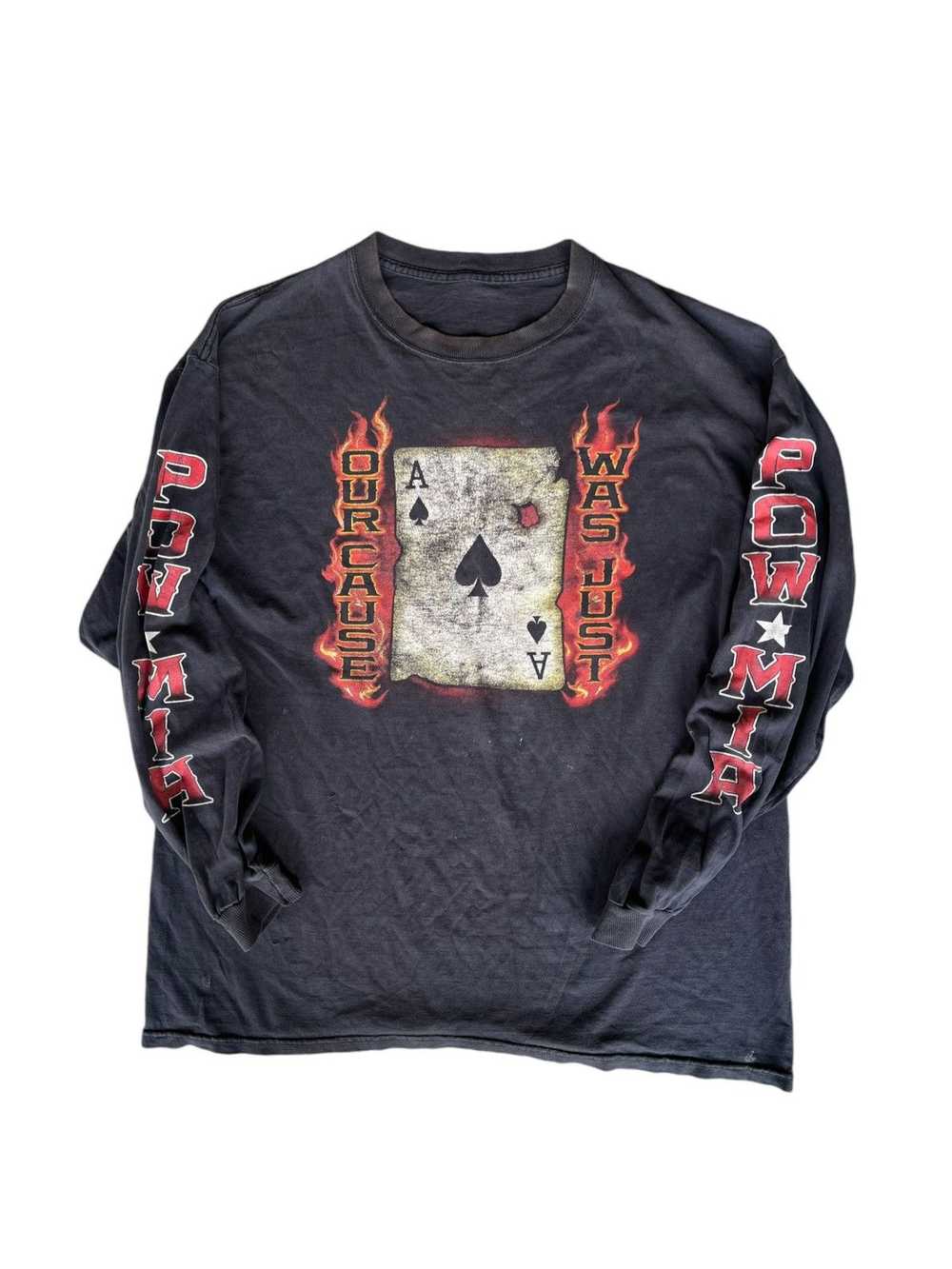 Made In Usa × Vintage Faded skull longsleeve T - image 2