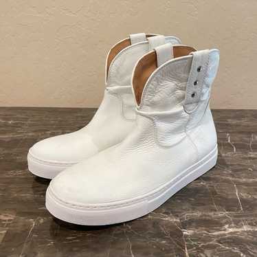 NEW Ranch Road White Leather Sneaker Booties