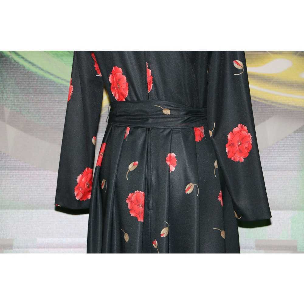 Vintage Vintage 1970s Floral Poppy Print Maxi Dre… - image 5