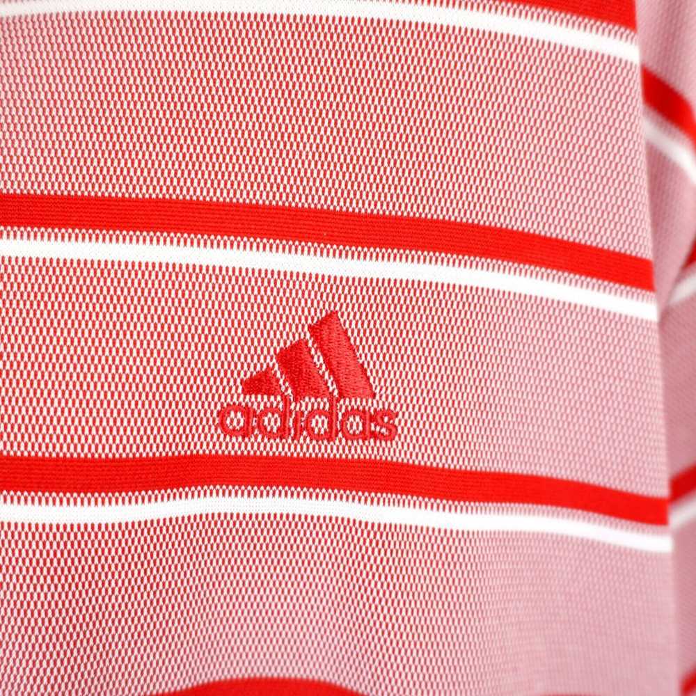 Adidas Adidas Red Striped 2XL Collared Short Slee… - image 3