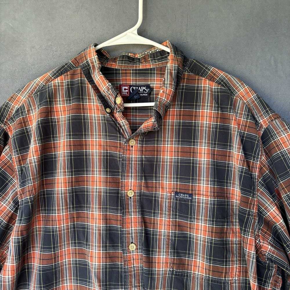 Chaps Vintage Chaps Ralph Lauren Shirt Mens XL Bu… - image 2