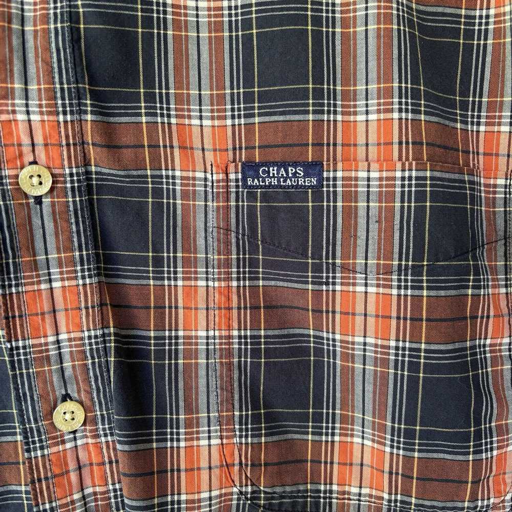 Chaps Vintage Chaps Ralph Lauren Shirt Mens XL Bu… - image 3