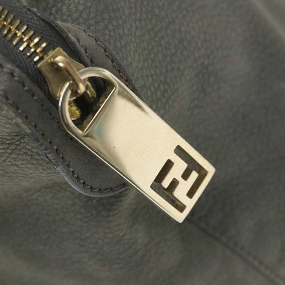 Fendi FENDI Tote Bag Leather Gray - image 10