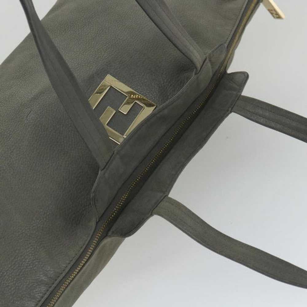 Fendi FENDI Tote Bag Leather Gray - image 6