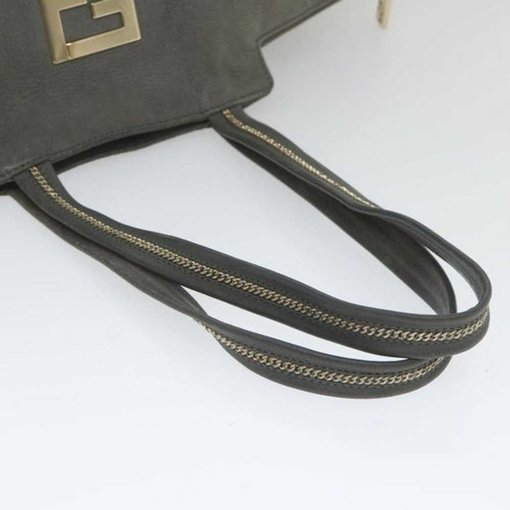 Fendi FENDI Tote Bag Leather Gray - image 7