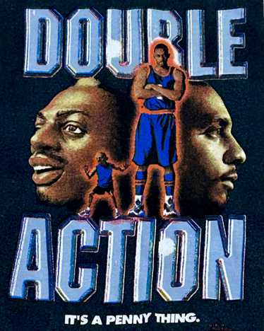 Double Action Penny Hardaway Tshirt Sz L - image 1