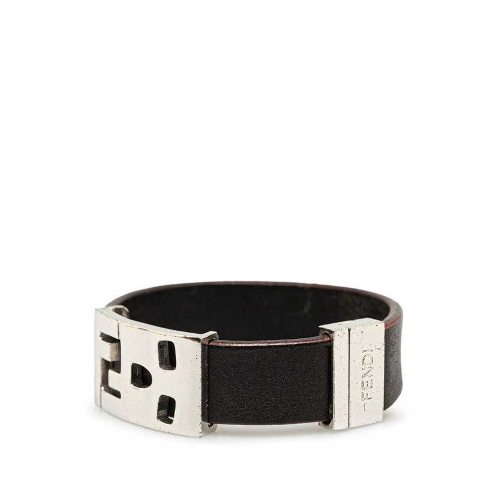 Fendi Fendi Fendi Silver Brown Leather FF Logo Sk… - image 2