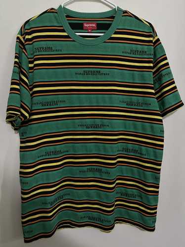 Supreme Supreme HQ Stripe S/S Top Tee - image 1